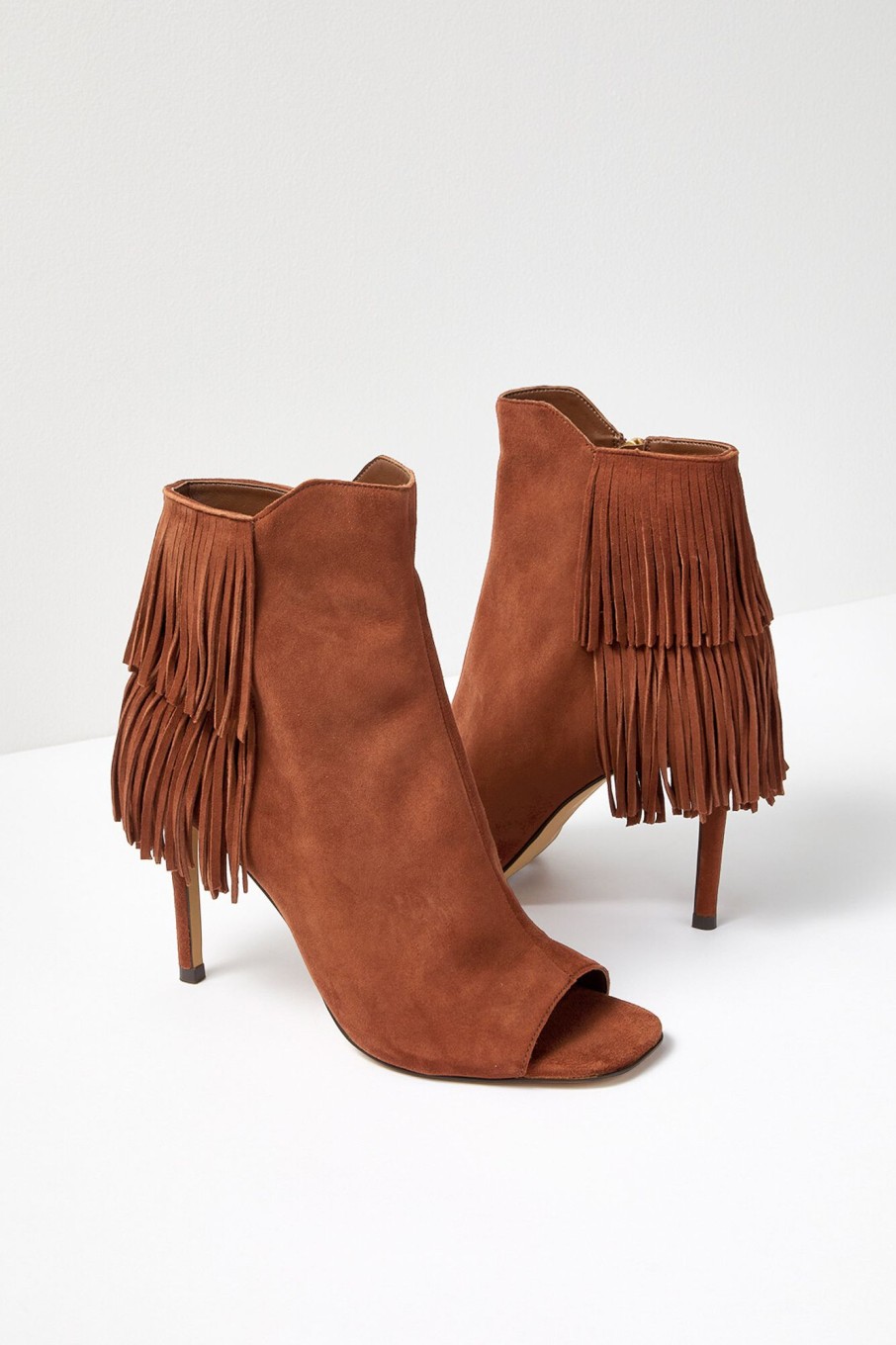 Shoes & Accessories VINCE CAMUTO | Amendala Fringe Open Toe Bootie