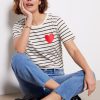 Clothing SOUTH PARADE | Lola Heart Stripe Tee