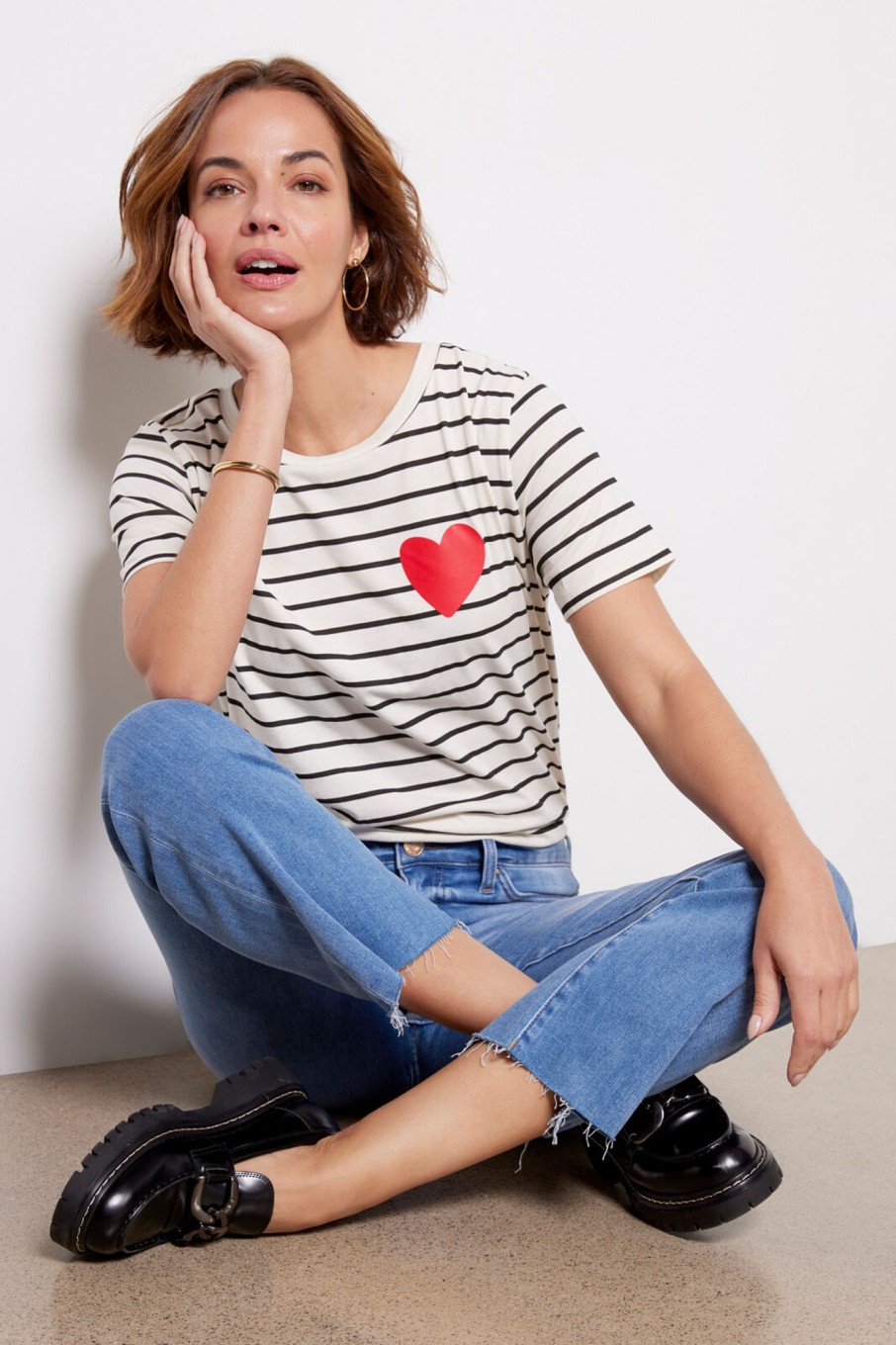 Clothing SOUTH PARADE | Lola Heart Stripe Tee