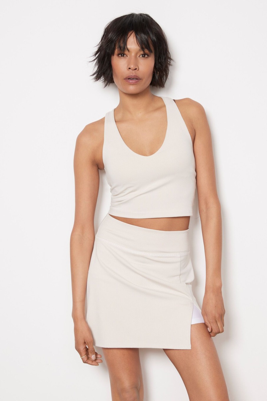 Clothing BEYOND YOGA | Heather Rib Fresh Cut Cropped Tank