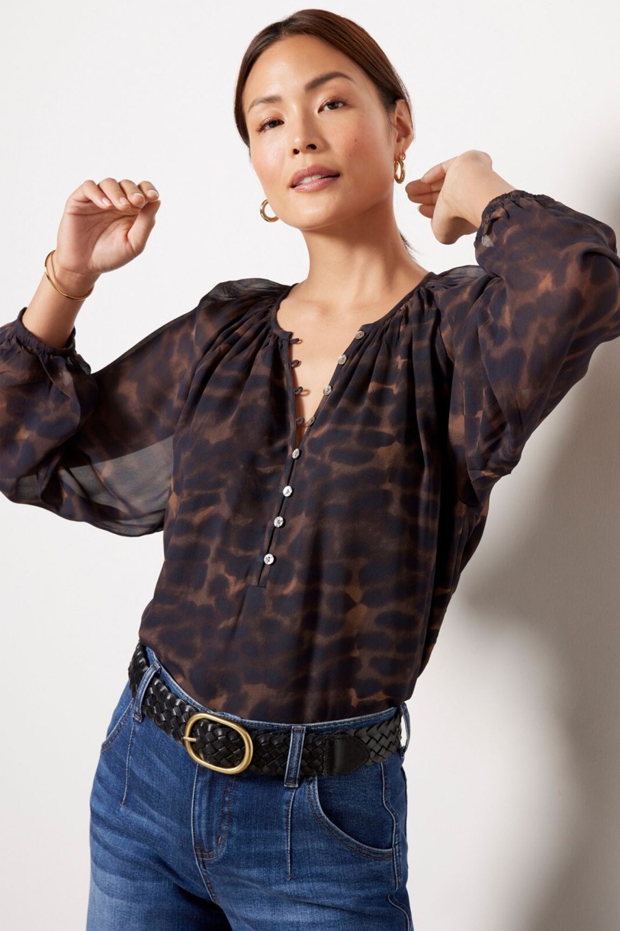 Clothing RAILS | Indi Leopard Blouse