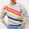 Clothing EVEREVE | Sophia Rainbow Stripe Crew