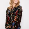 Clothing FARM RIO | Garden Black Long Sleeve Shirt