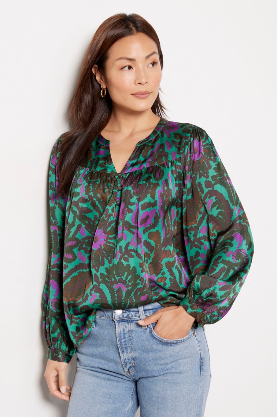 Clothing VELVET | Reeve Satin Blouse