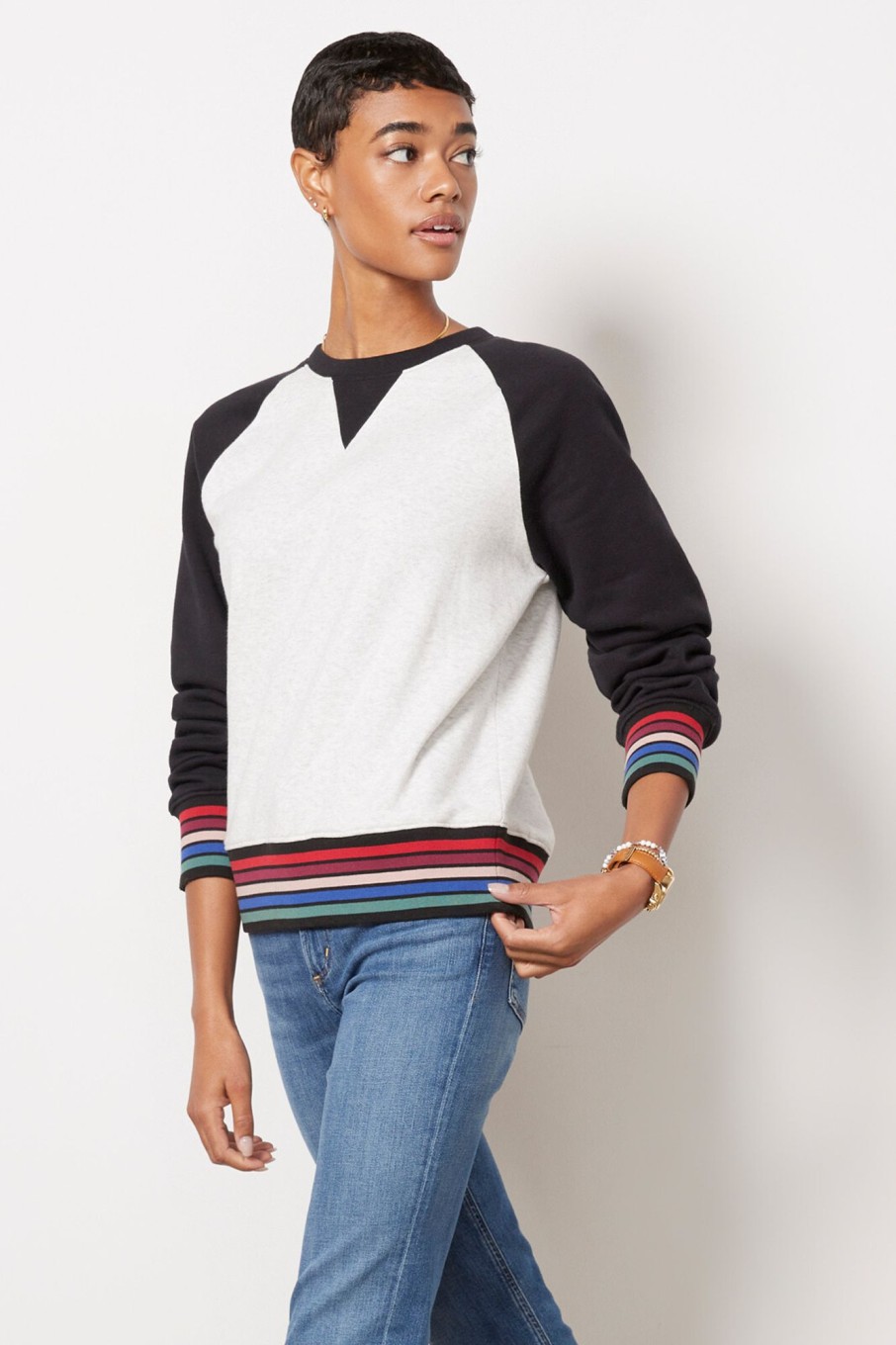 Clothing EVEREVE | Luka Stripe Trim Sweatshirt