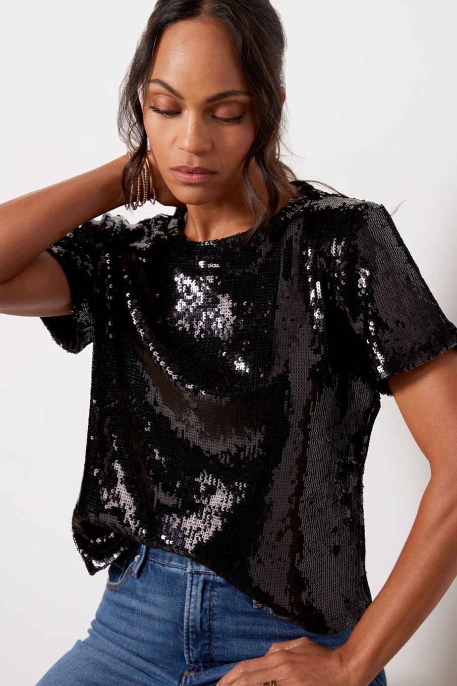 Clothing SANCTUARY | Perfect Sequin Top