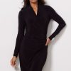 Clothing NORMA KAMALI | Long Sleeve Side Drape Dress