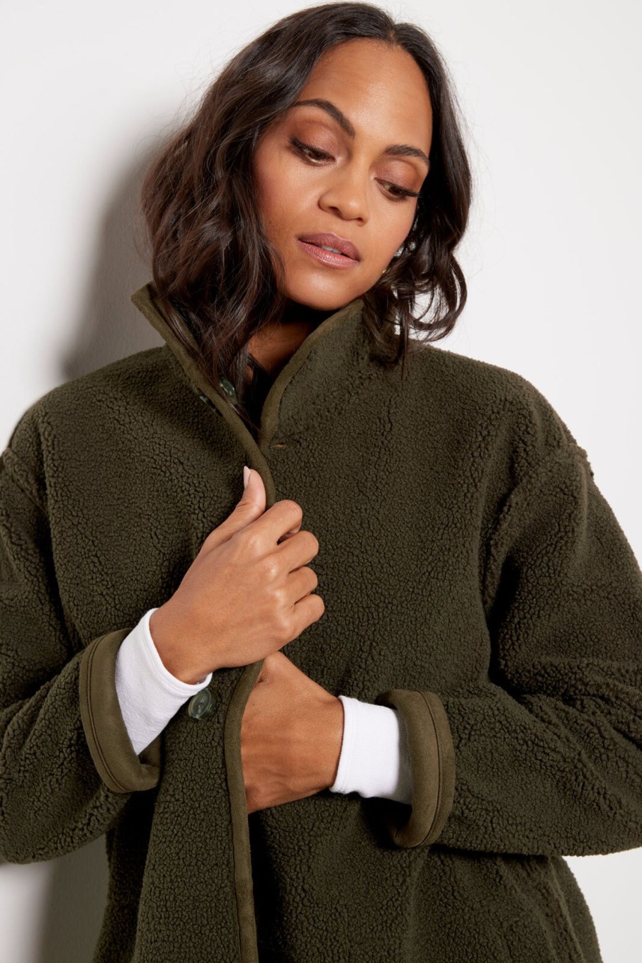 Clothing SPANX | Reversible Suede Sherpa Jacket