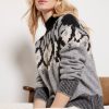 Clothing MONROW | Mock Neck Fair Isle Pullover