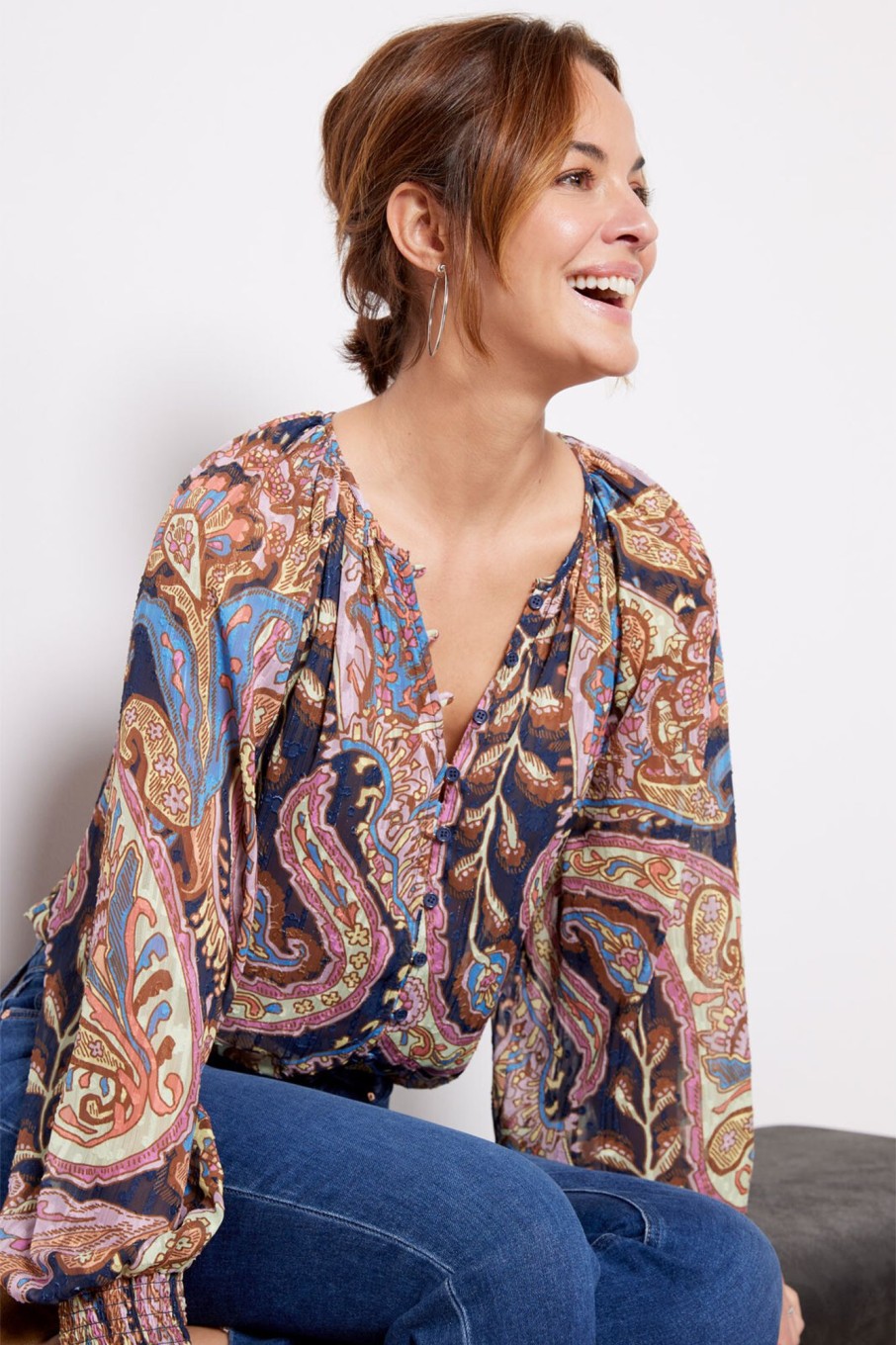 Clothing SANCTUARY | Tapestry Button Blouse