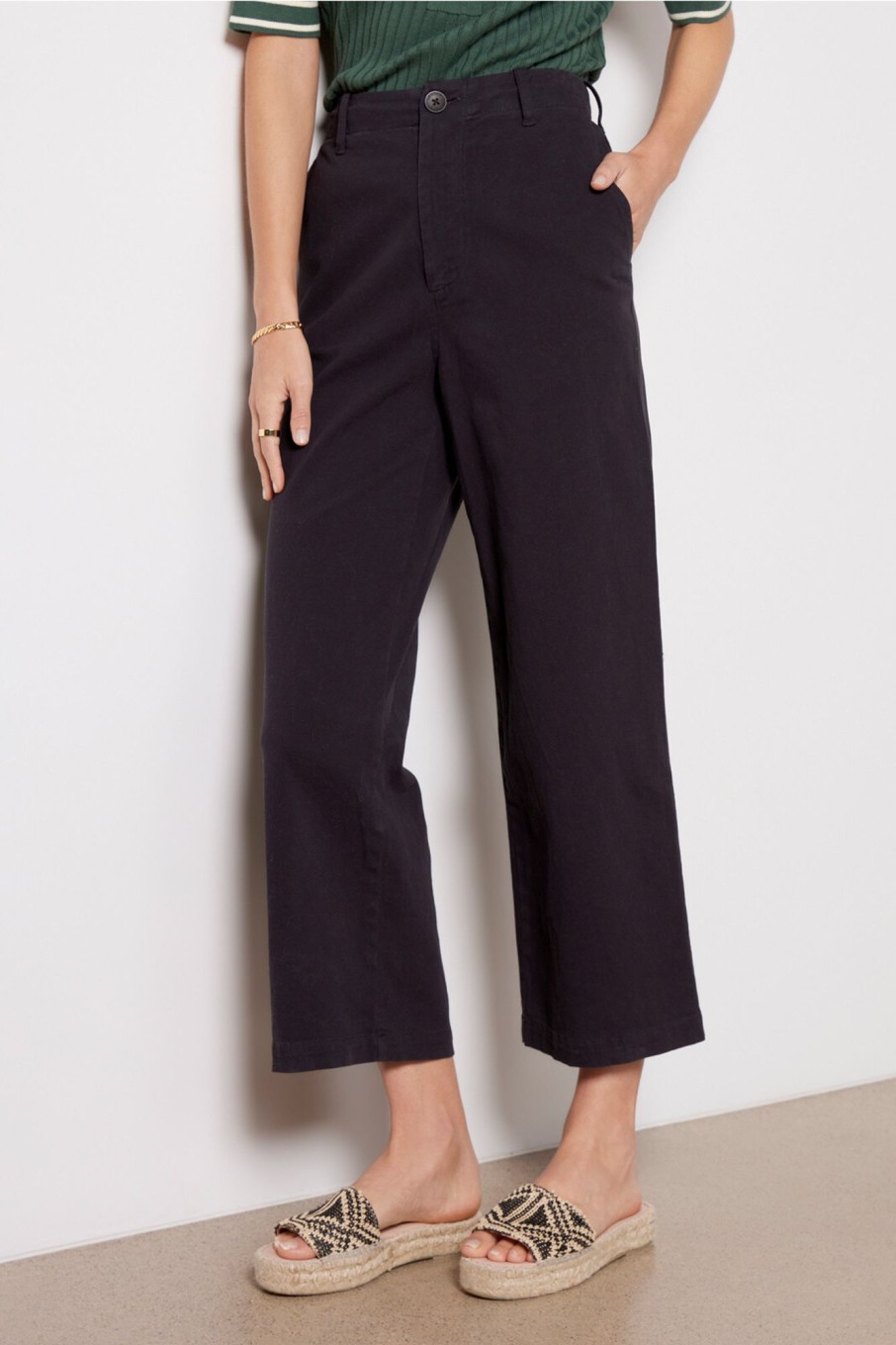 Clothing MONROW | Wide Leg Chino Pant