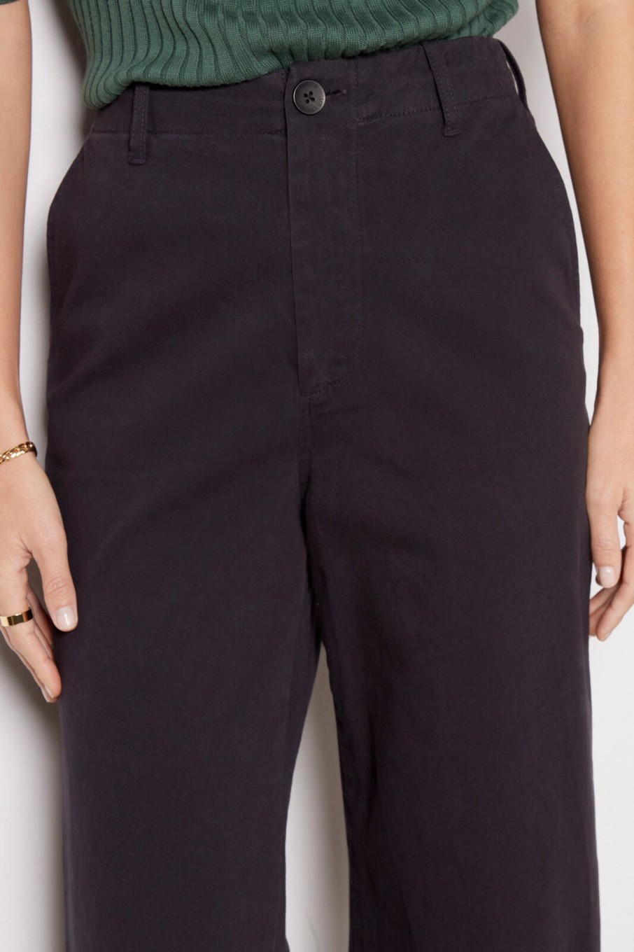 Clothing MONROW | Wide Leg Chino Pant