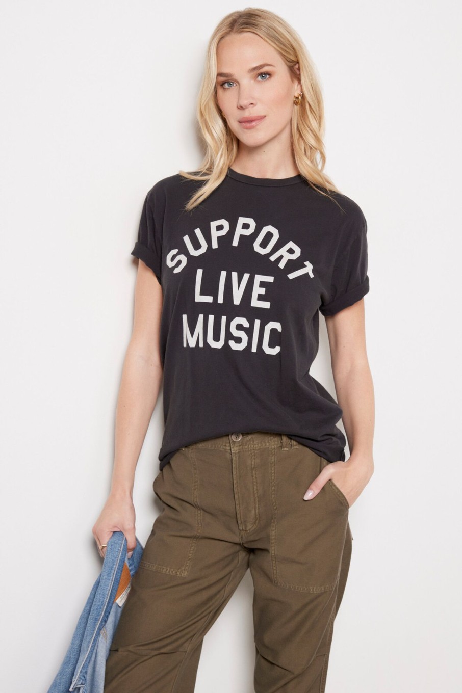 Clothing RETRO BRAND BLACK LABEL | Support Live Music Tee