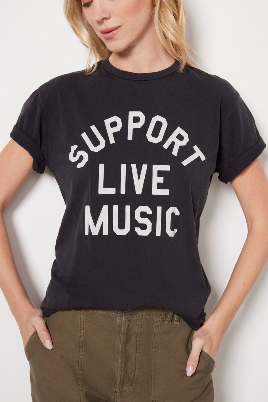 Clothing RETRO BRAND BLACK LABEL | Support Live Music Tee