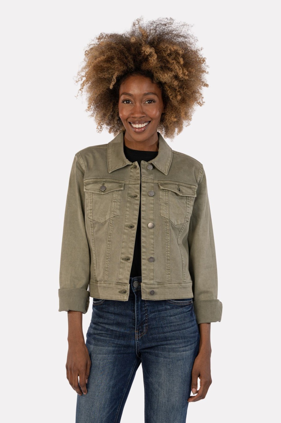 Clothing KUT FROM THE KLOTH | Julia Crop Jacket Drop Shoulder