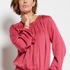 Clothing CLOTH AND STONE | Luxe Satin Smocked Top