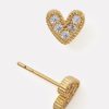 Shoes & Accessories EVEREVE | Lily Pave Heart Studs