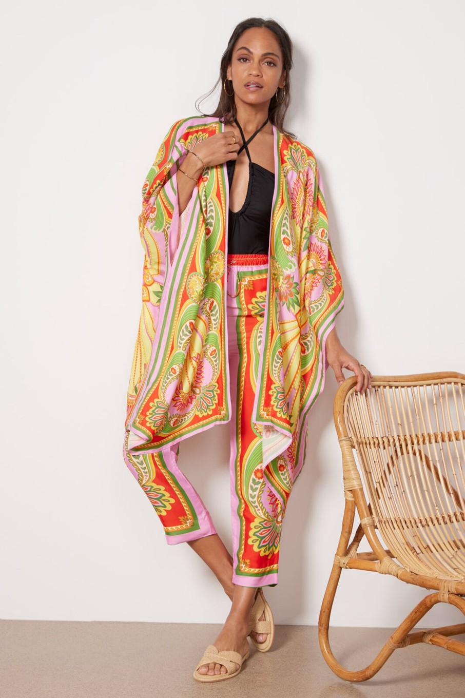 Clothing FARM RIO | Beach Toucans Scarf Multi Kimono