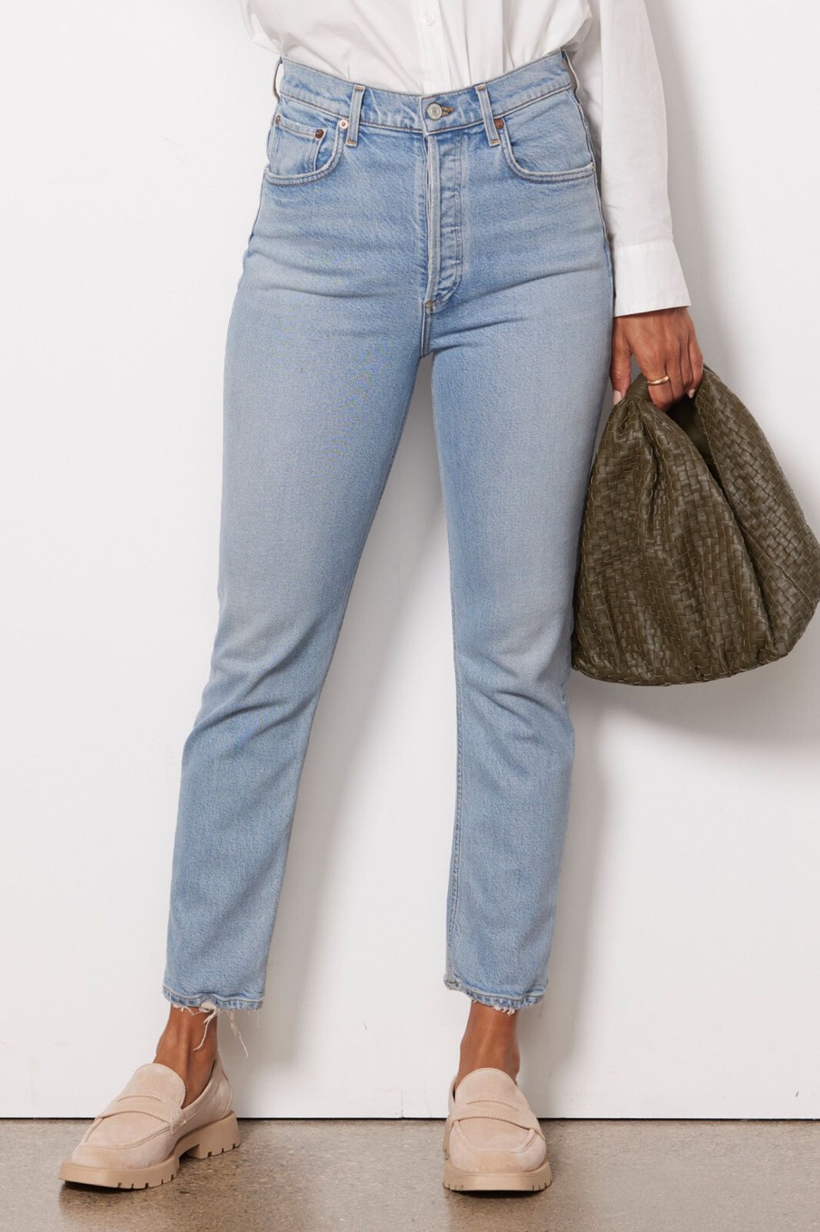 Clothing AGOLDE | Riley High Rise Straight Crop Jean