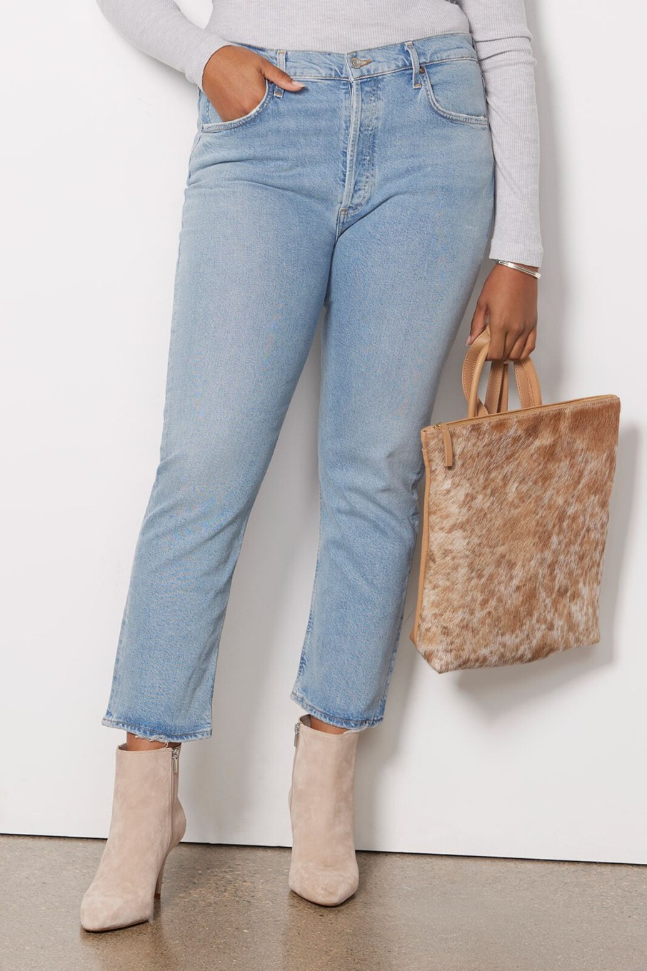 Clothing AGOLDE | Riley High Rise Straight Crop Jean