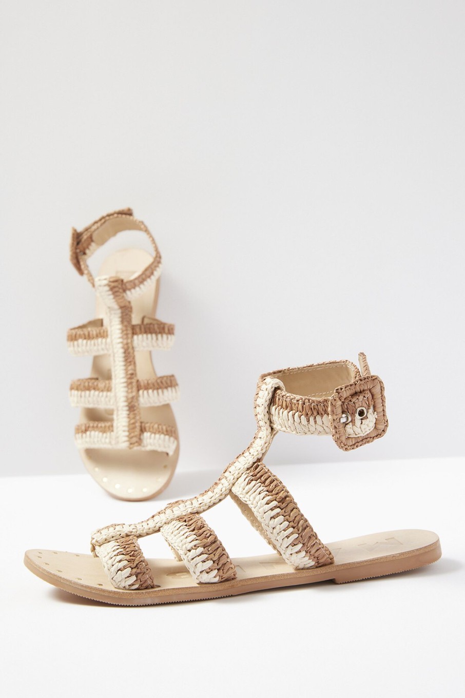 Shoes & Accessories MANEBI | Raffia Gladiator Sandal