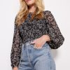 Clothing EVEREVE | Tori Floral Mesh Top