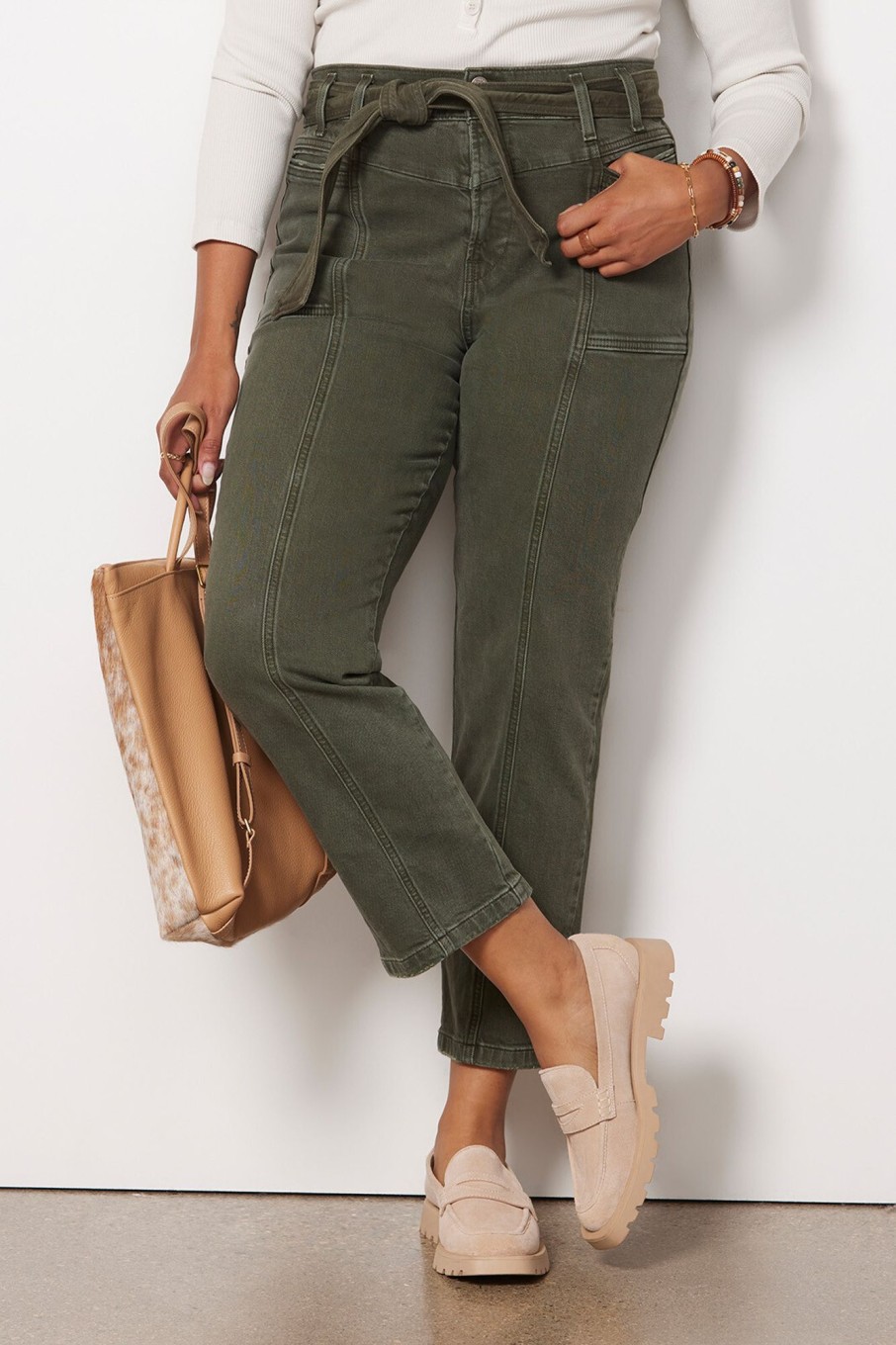 Clothing HUDSON | Utility Straight Ankle Jean With Belt