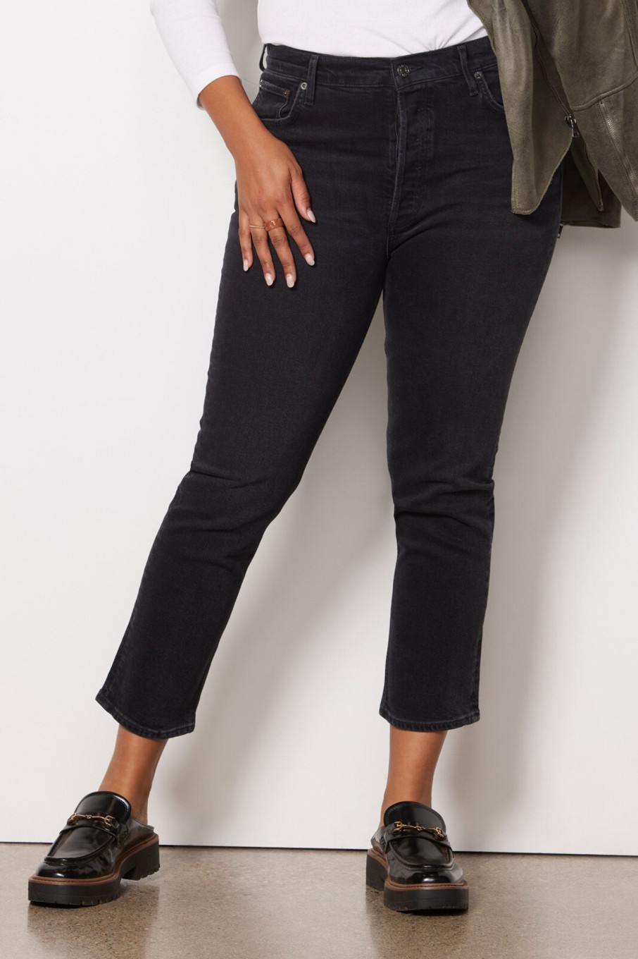 Clothing AGOLDE | Riley High Rise Straight Crop Jean