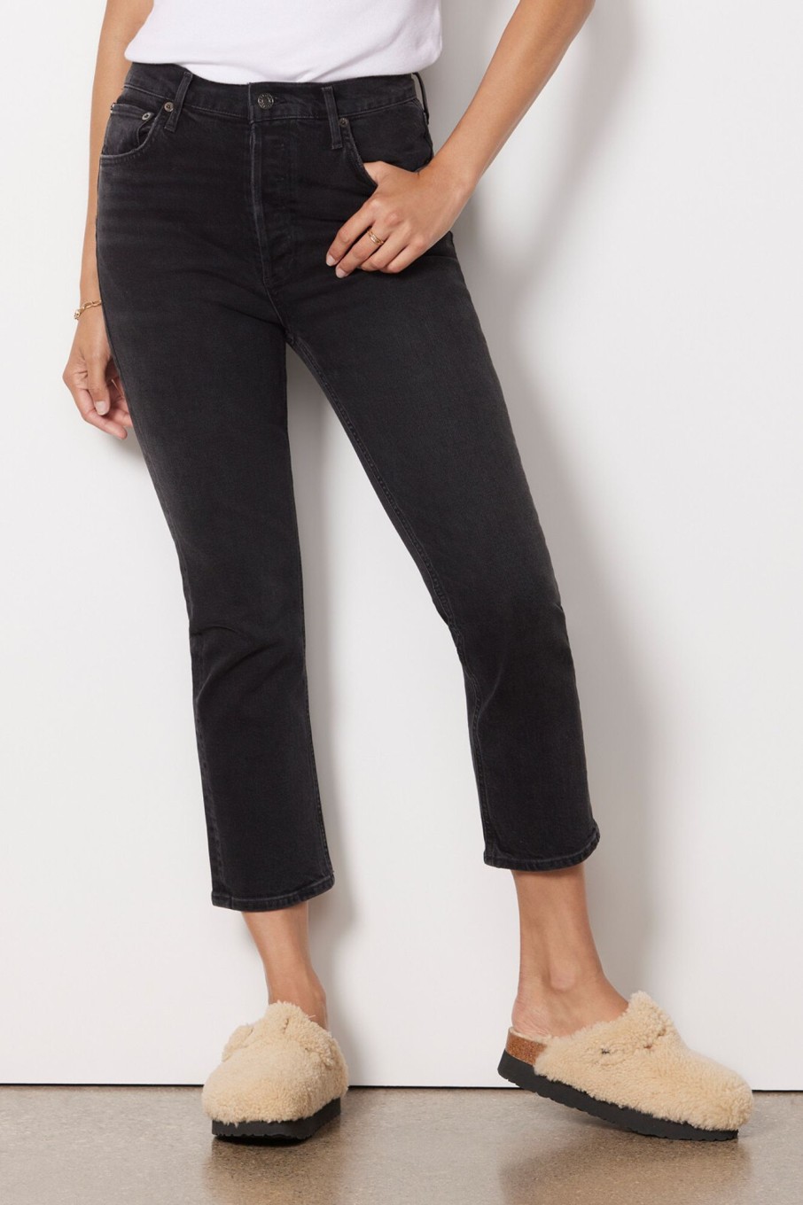 Clothing AGOLDE | Riley High Rise Straight Crop Jean