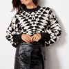 Clothing FARM RIO | Heart Deco Black Sweater