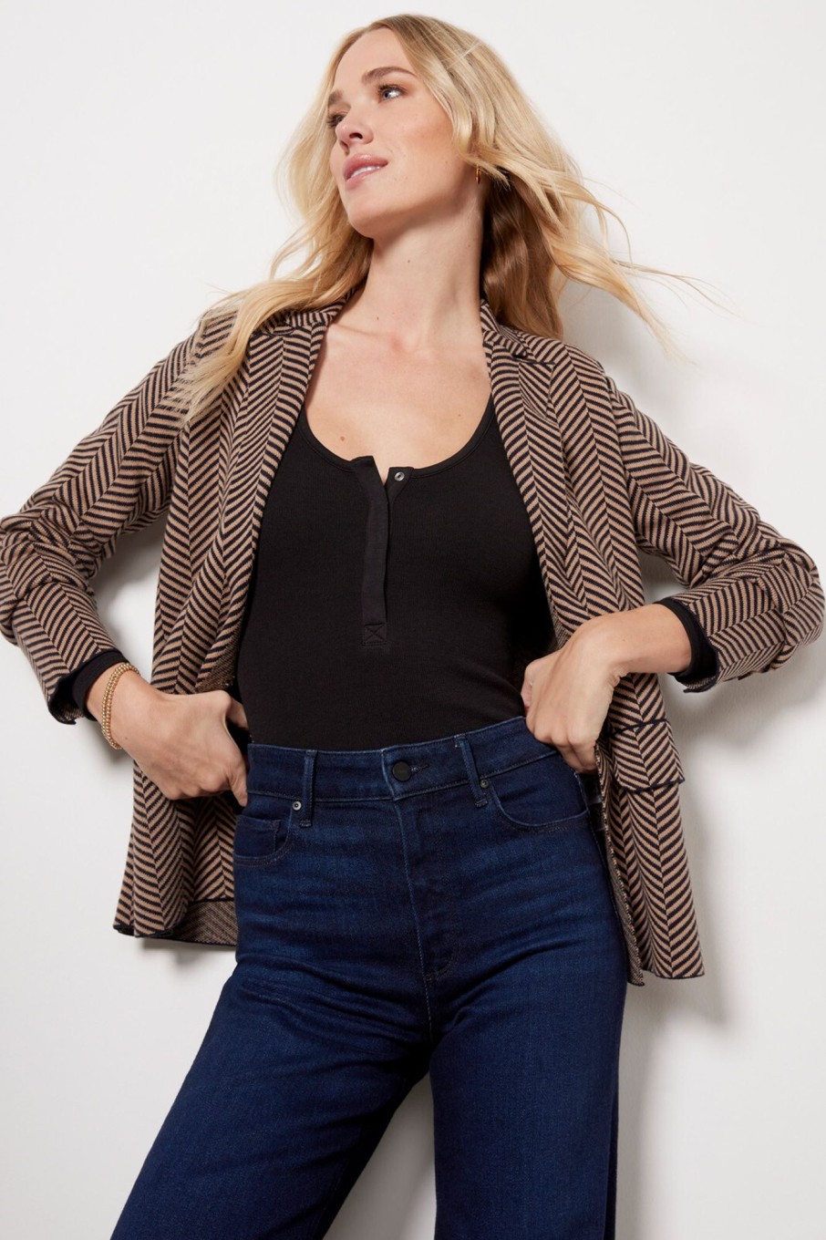 Clothing EVEREVE | Cornelia Herringbone Blazer