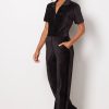 Clothing RIVET UTILITY | Worker Short Sleeve Knit Cord Jumpsuit