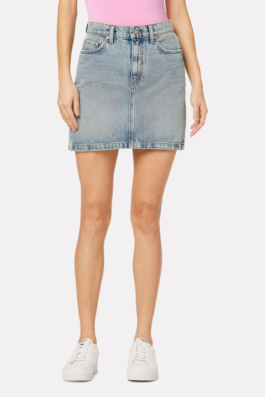 Clothing HUDSON | Curved Hem Mini Skirt