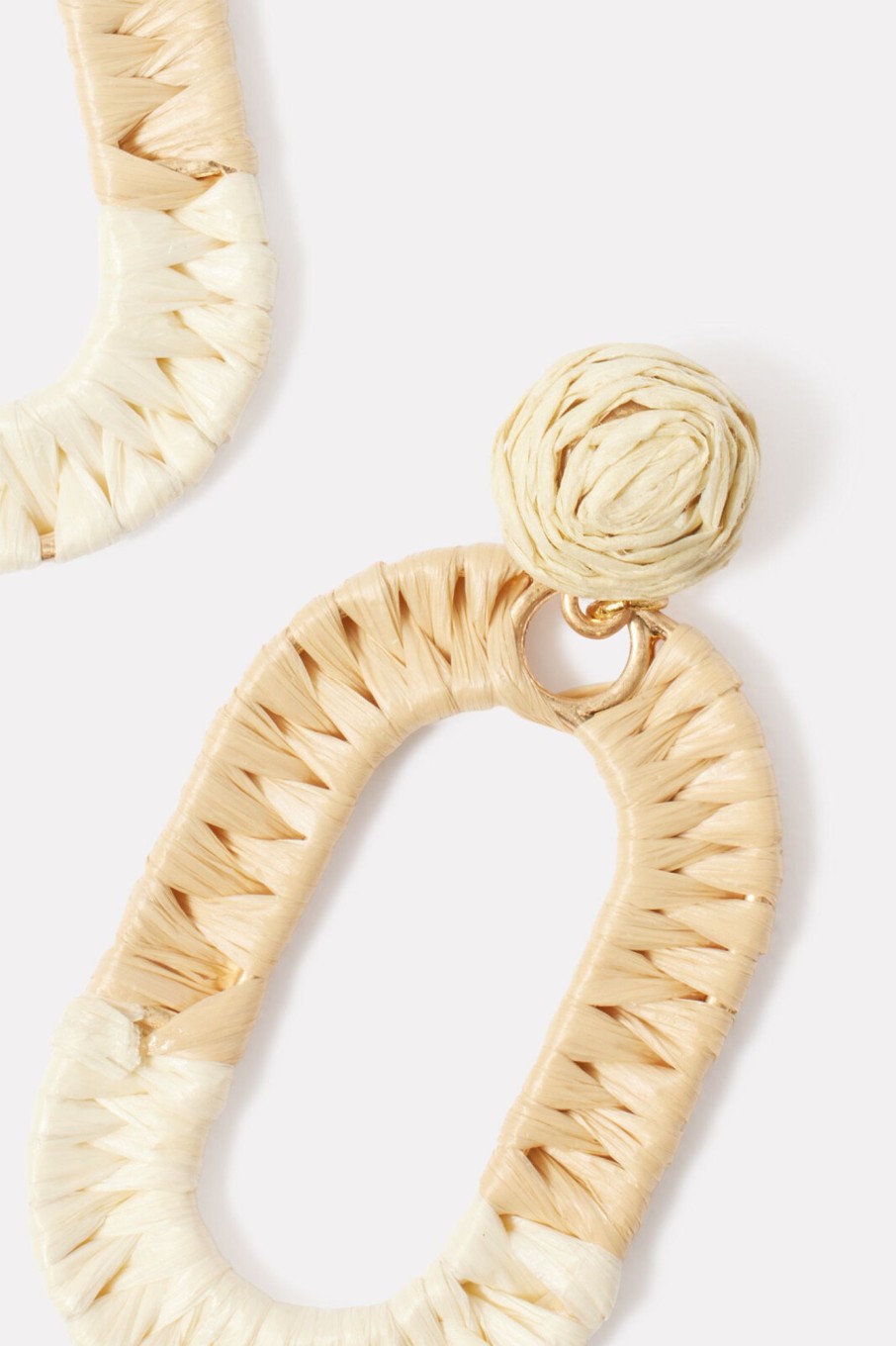 Shoes & Accessories EVEREVE | Raffia Two Tone Statement Earrng