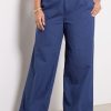 Clothing MONROW | Poplin Wide Leg Trouser