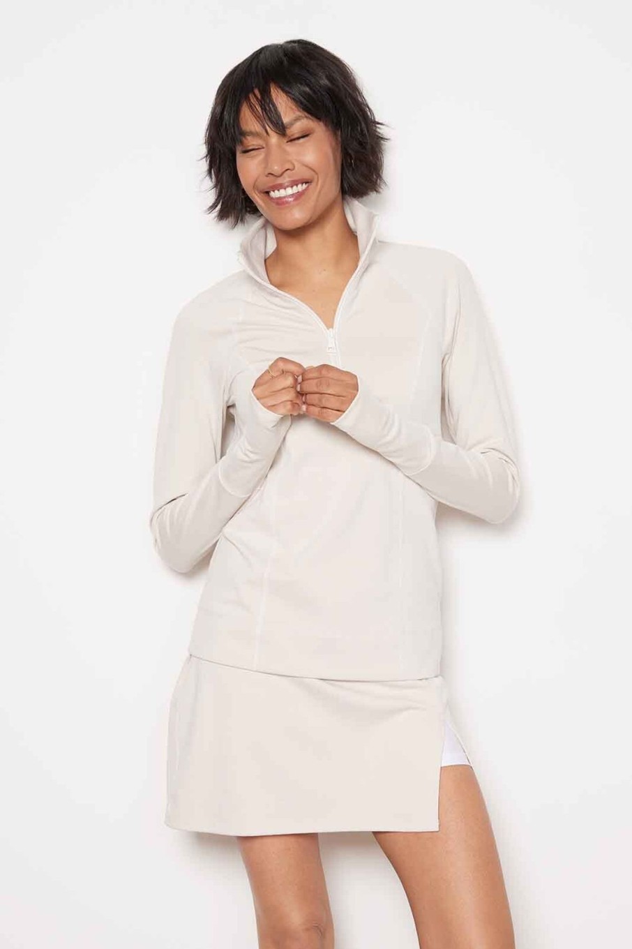 Clothing BEYOND YOGA | Heather Rib Take A Hike Zip Pullover