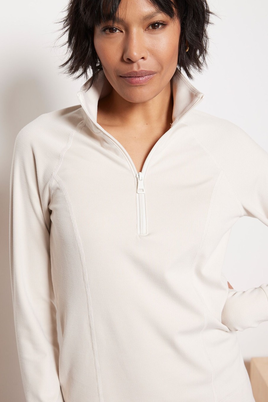 Clothing BEYOND YOGA | Heather Rib Take A Hike Zip Pullover