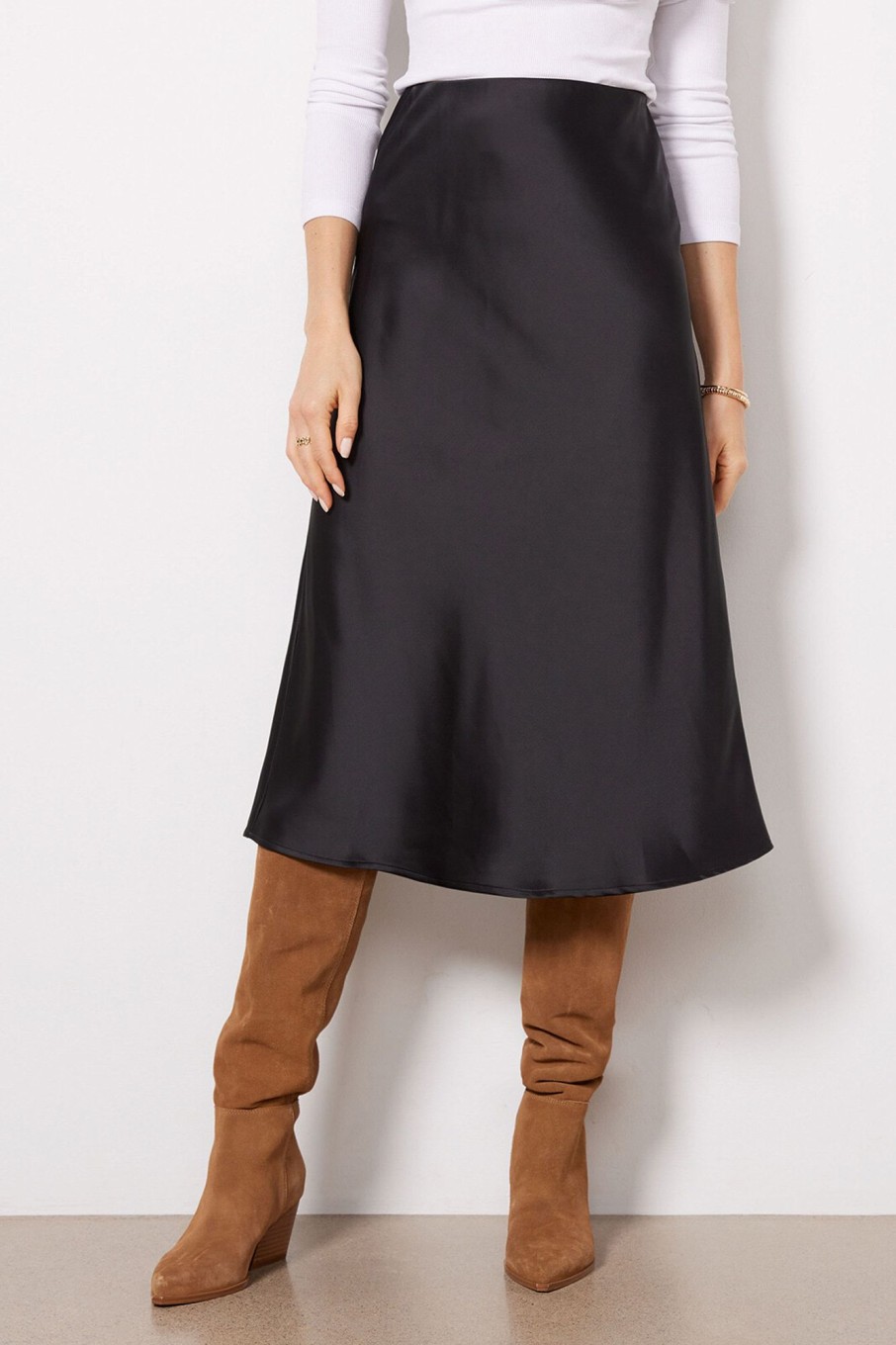 Clothing SANCTUARY | Everyday Satin Midi Skirt