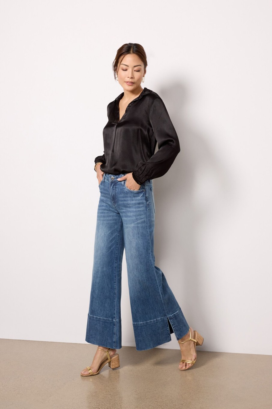 Clothing KUT FROM THE KLOTH | Goldie Wide Leg With Exaggerated Hem