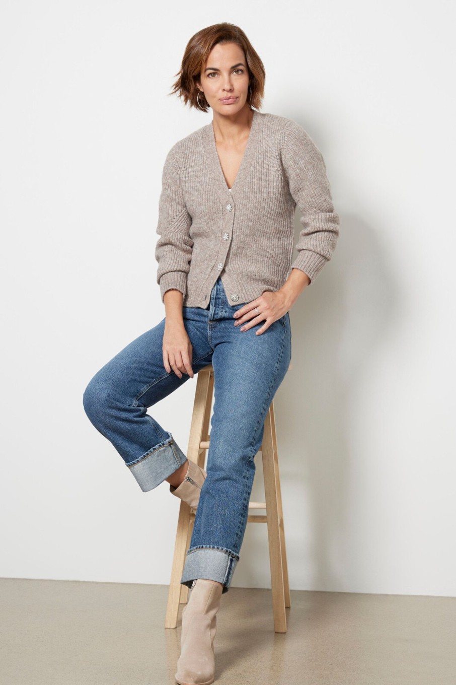 Clothing EVEREVE | Celleste Jewel Button Cardigan