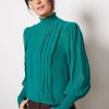 Clothing FARM RIO | Ruffled Long Sleeve Blouse