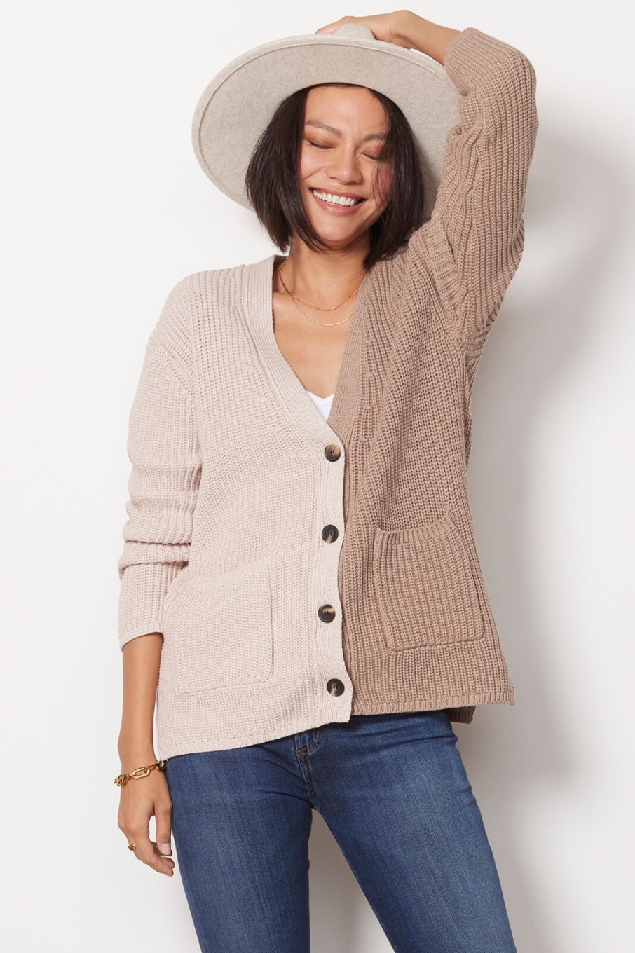 Clothing JOHN + JENN | Maya Colorblock Cardigan