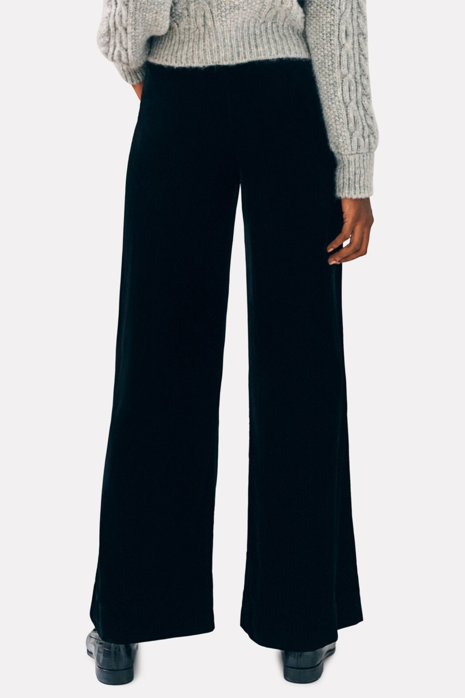 Clothing FAHERTY | Stretch Silk Velvet Genevieve Pant