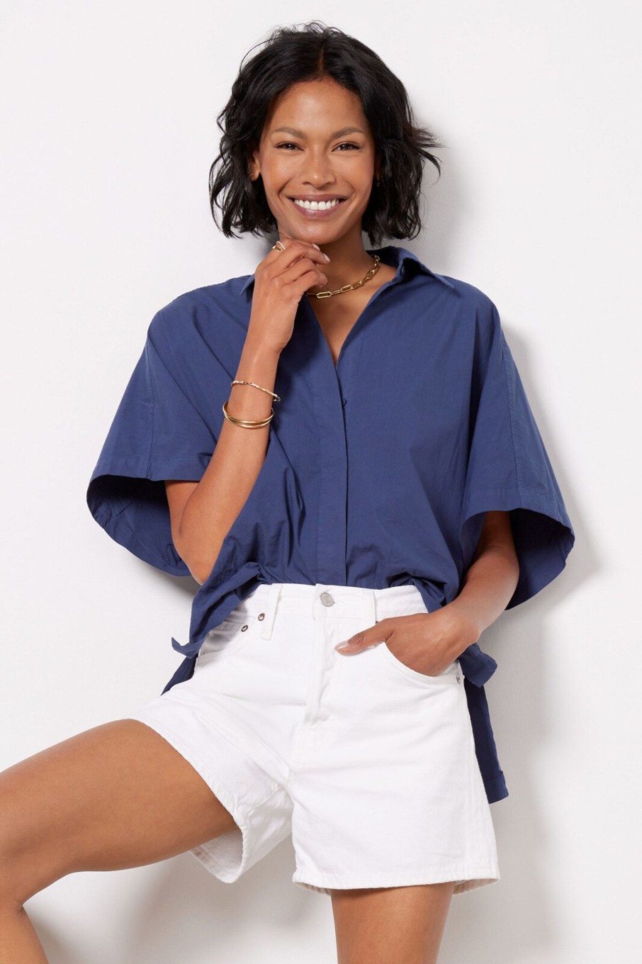 Clothing MONROW | Poplin Oversized Shirt