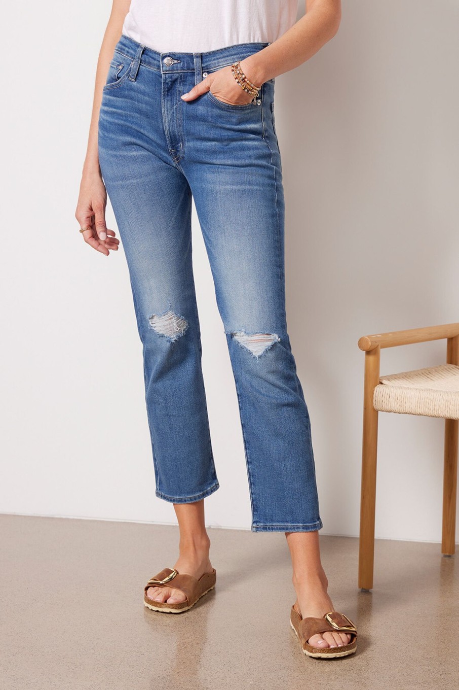 Clothing EDWIN | Elin Cropped Straight Leg Jean