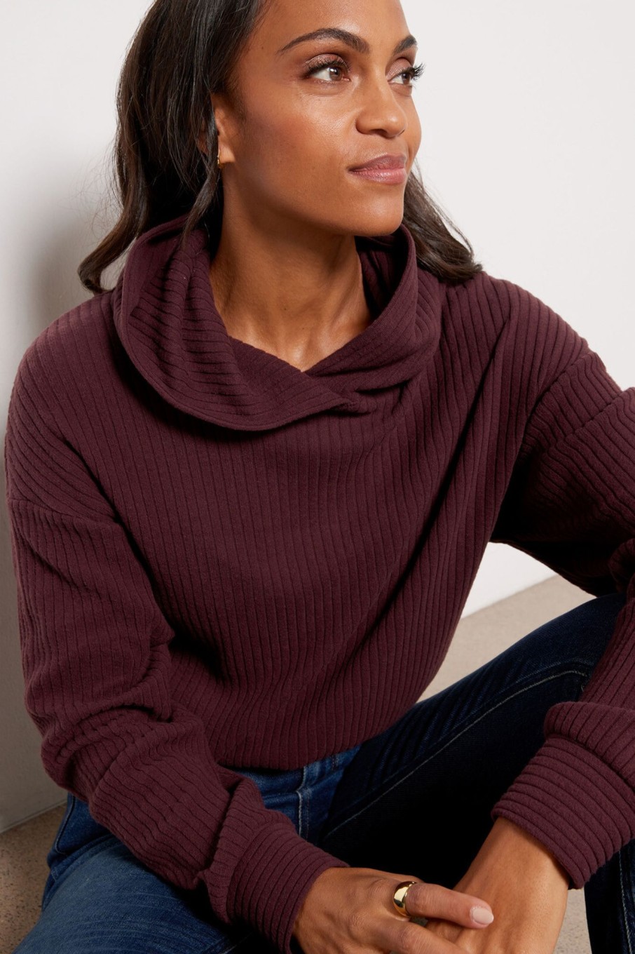 Clothing SPLENDID | Lainey Rib Hoodie