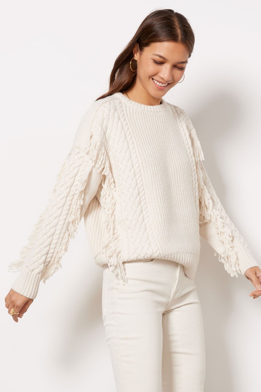 Clothing SPLENDID | Thais Fringe Pullover