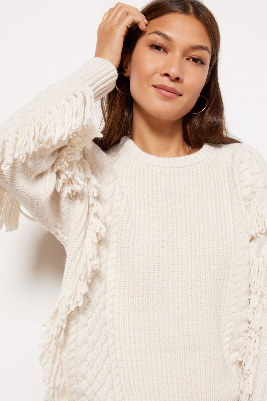 Clothing SPLENDID | Thais Fringe Pullover