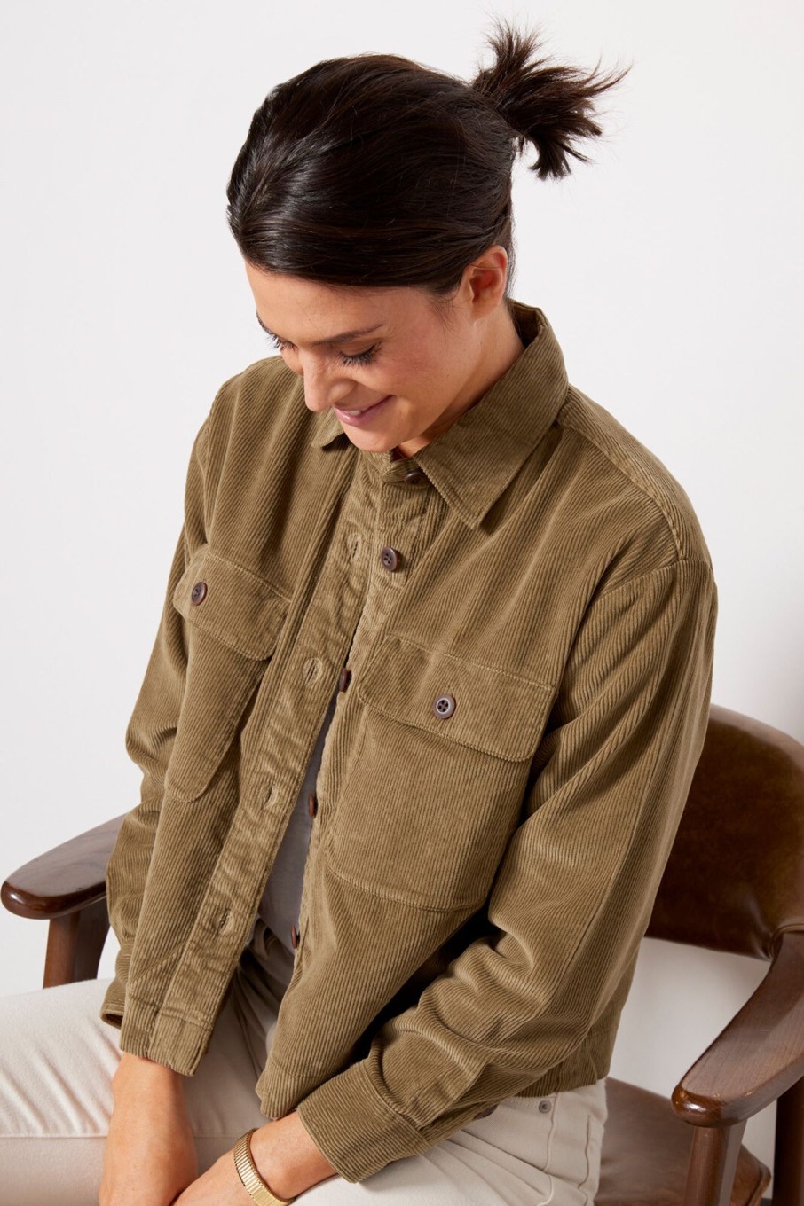 Clothing FAHERTY | Stretch Cord Overshirt