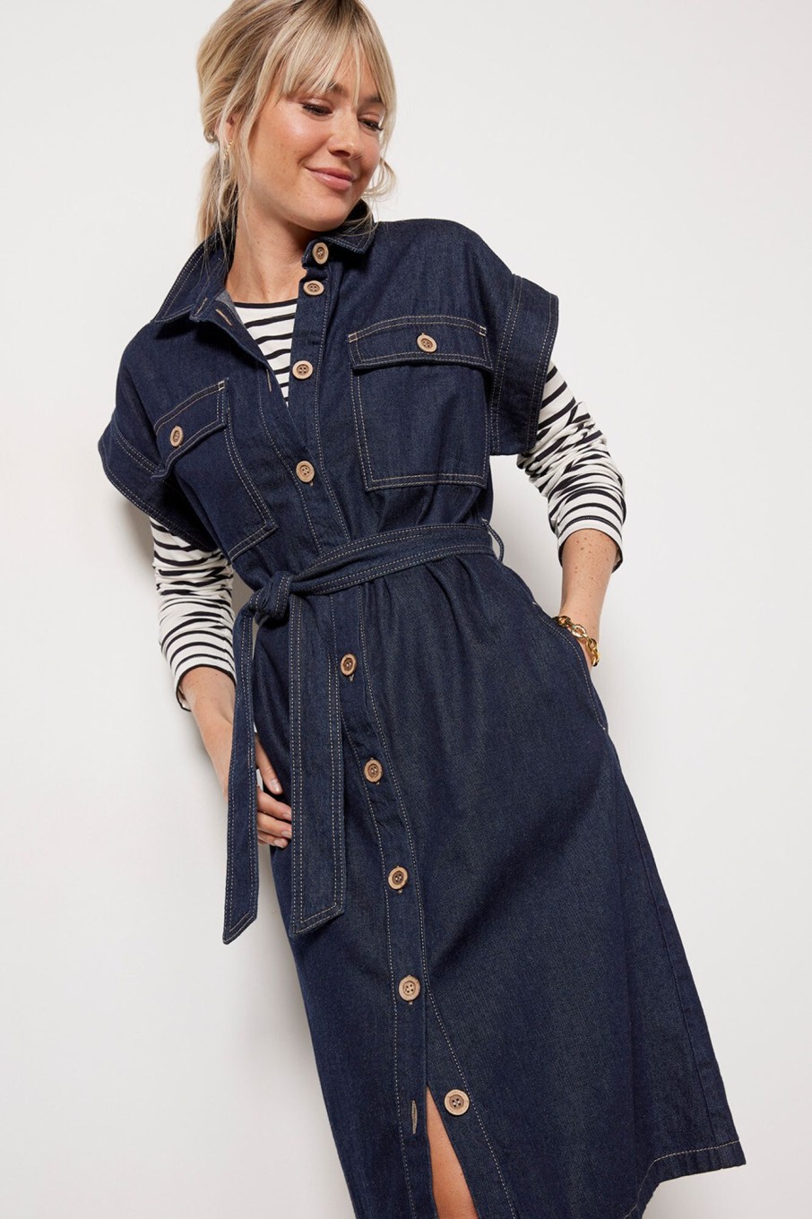 Clothing KUT FROM THE KLOTH | Bonnie Button Down Dress